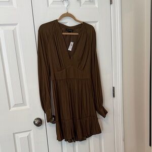 Banana Republic Long Sleeve Brown Dress